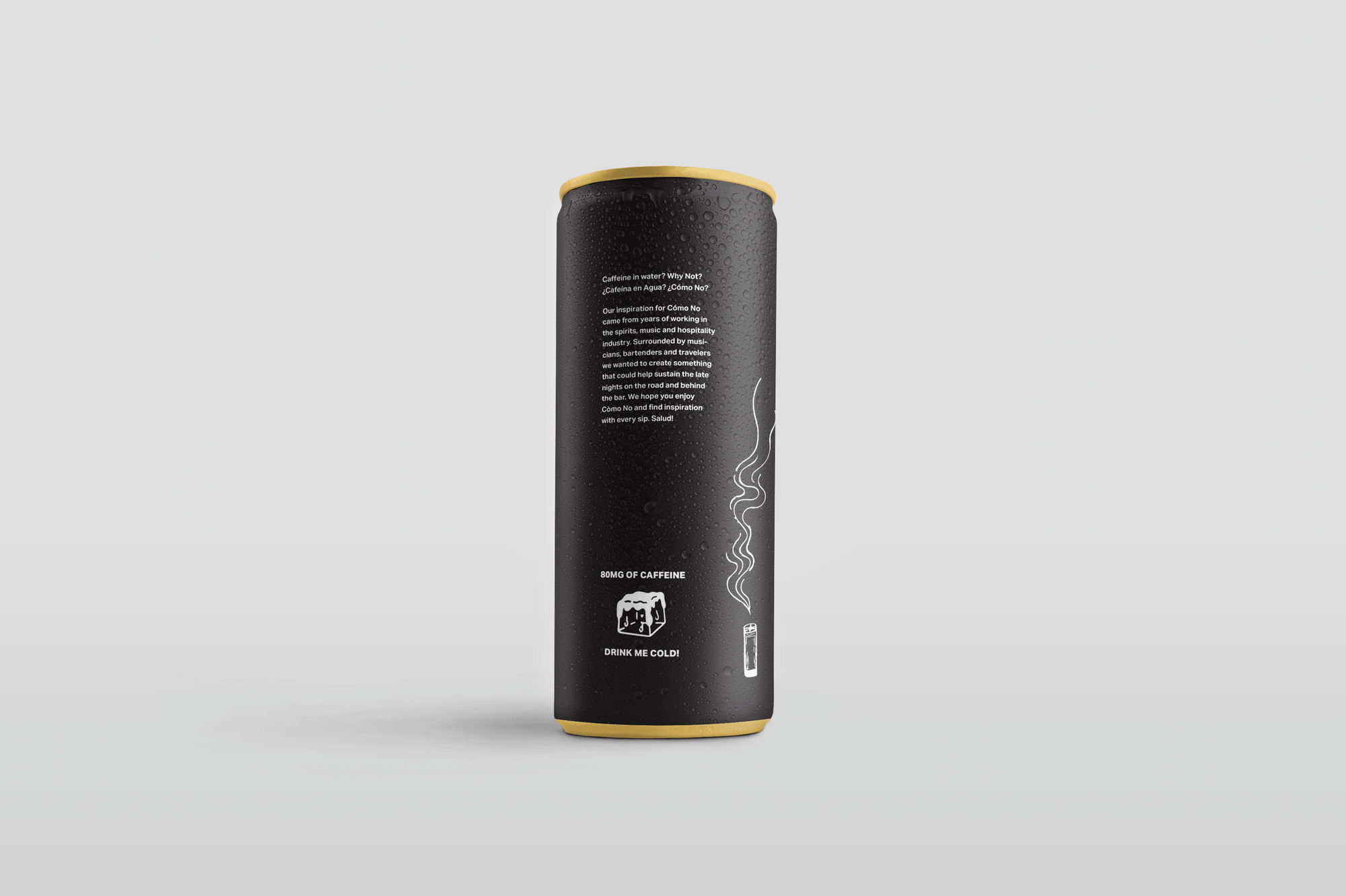 12 Pack Prickly Pear y Lime energy drink in sleek black can with gold rim, featuring minimalist design on light background